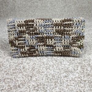 Handmade Crochet Reusable Mop Cover Neutral Basketweave Washable Cleaning Pad